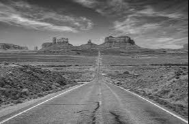 black and white landscape